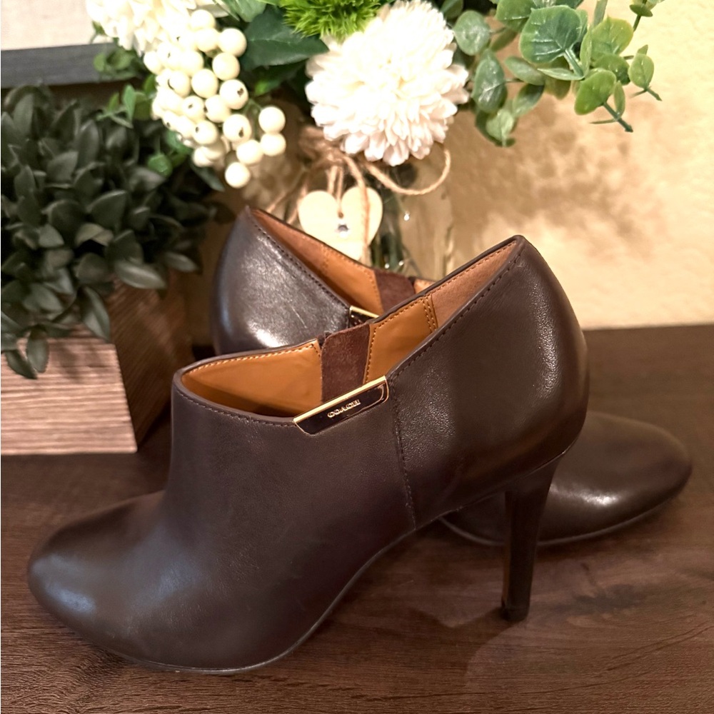 Coach Dark Brown Ankle Booties - Picture 4 of 9